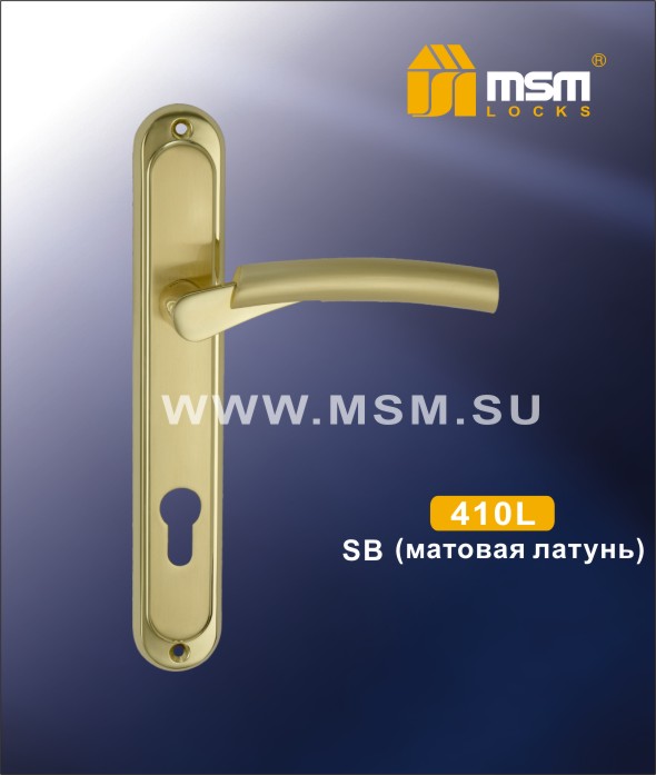 Ручка 410 L - Сантехнические и межкомнатные - Дверные ручки на планке МSМ